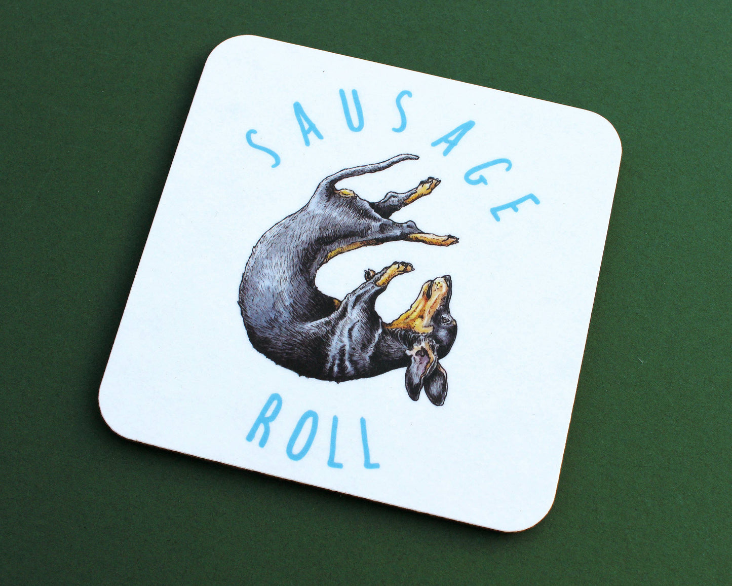 Sausage Roll Coaster - Dachshund Home Decor -Drinks Coaster