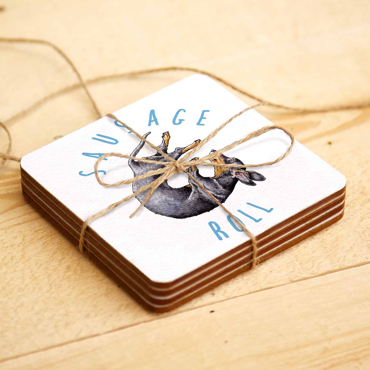 Sausage Roll Coaster - Dachshund Home Decor -Drinks Coaster