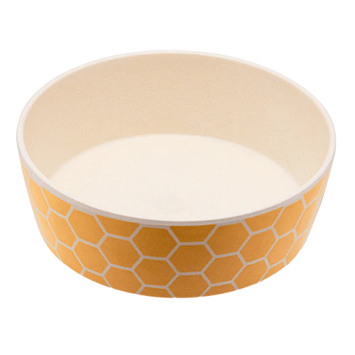 Honeycomb Bamboo Dog Bowl