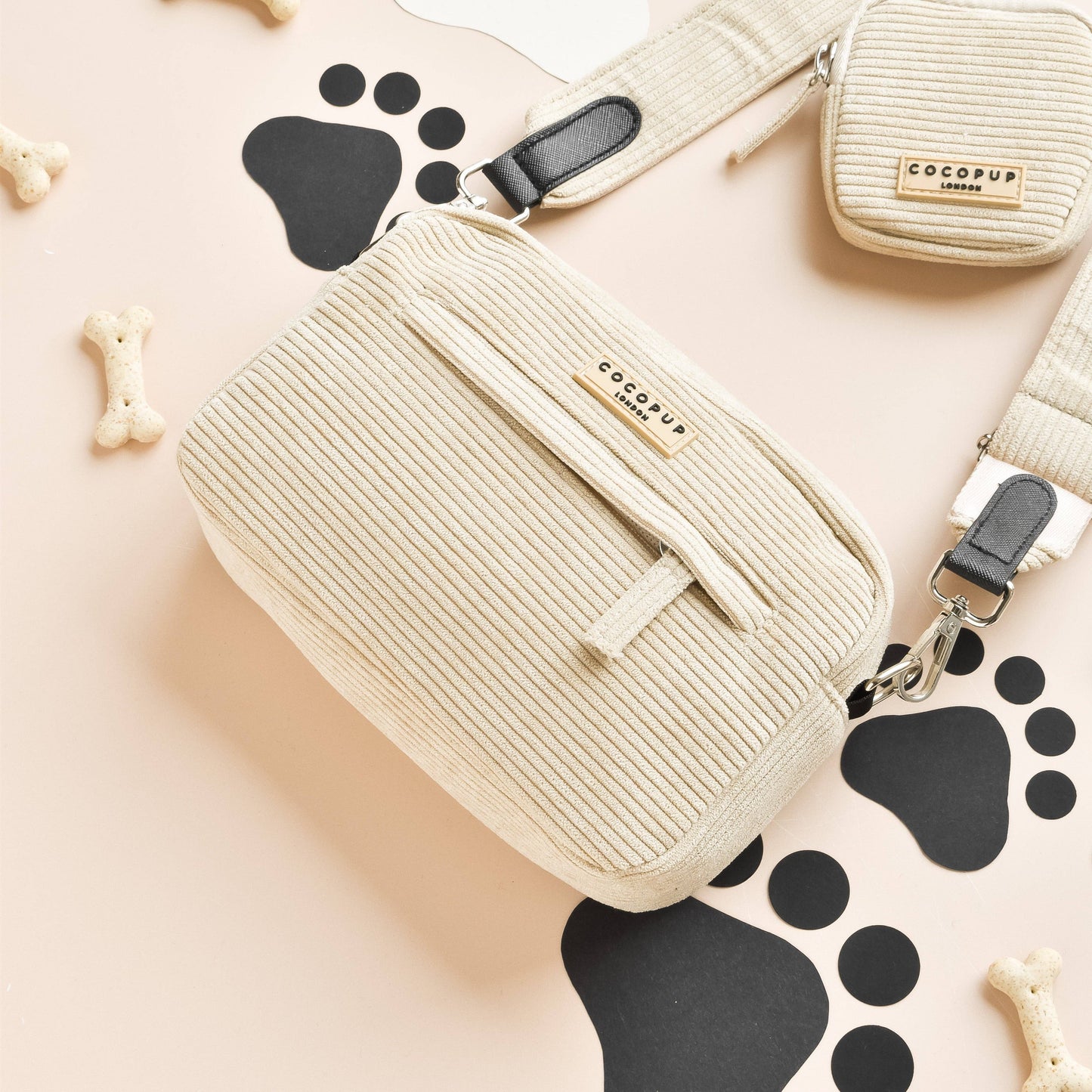 Cocopup Dog Walking Bag - Nude Cord