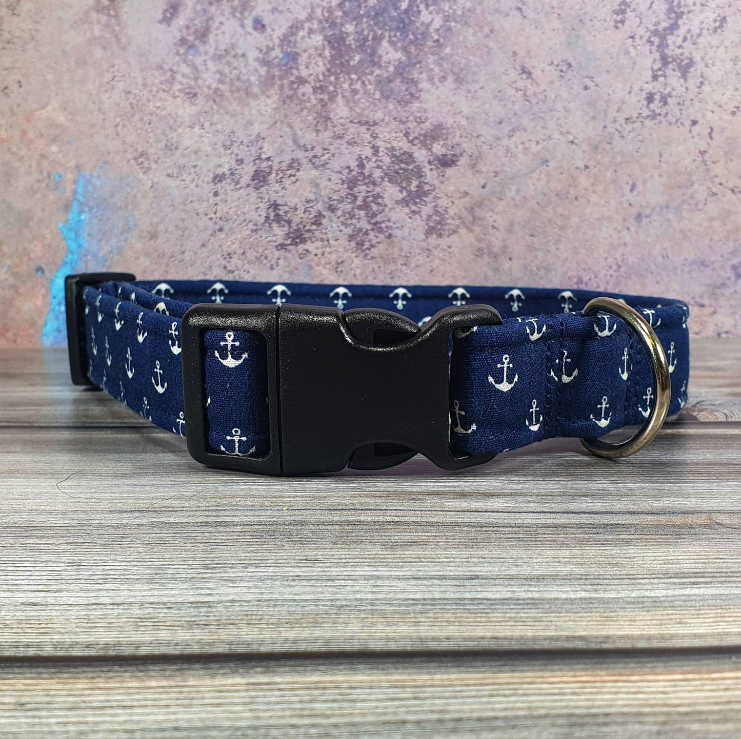 Blue Anchor Dog Collar