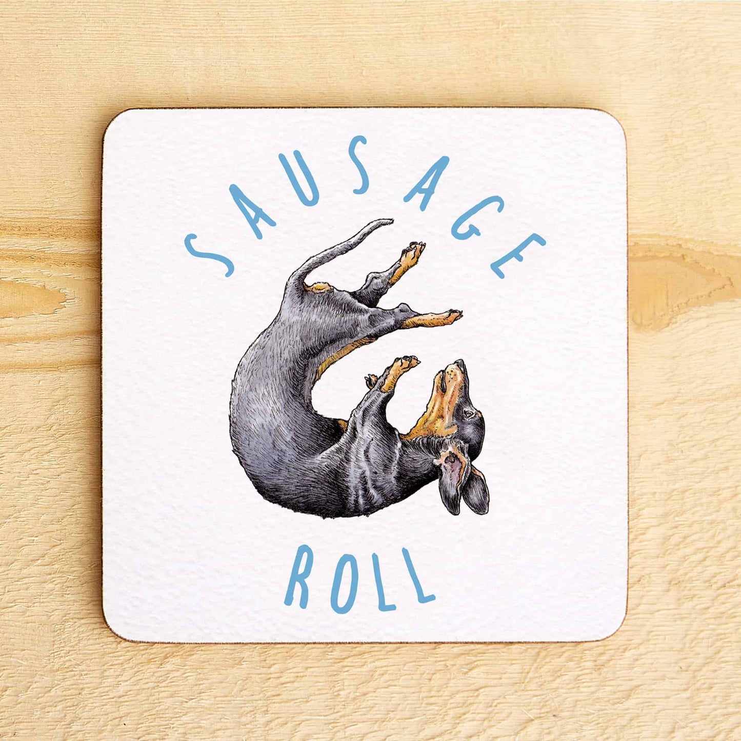 Sausage Roll Coaster - Dachshund Home Decor -Drinks Coaster