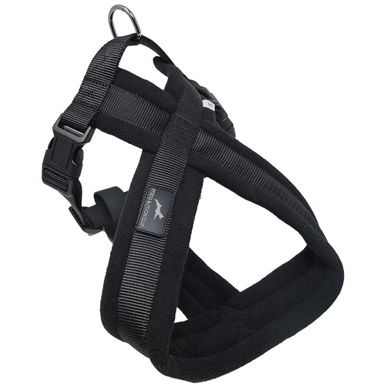 Miro & Makauri Premium Fleece Padded Black Dog Harness