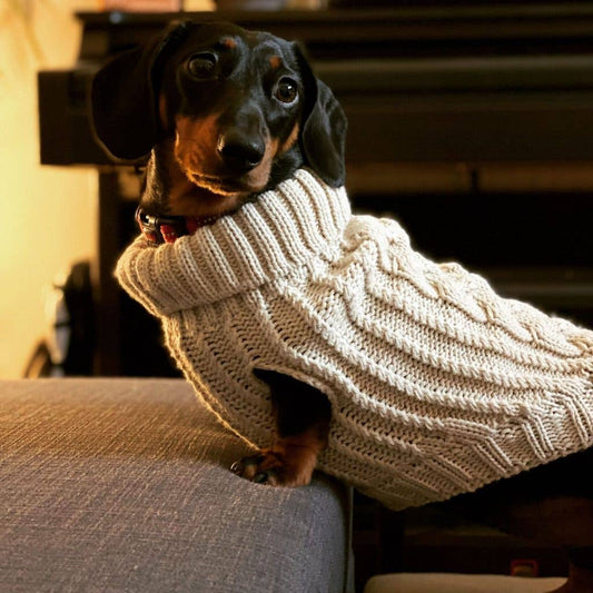 Cable Knitted Cream Jumper