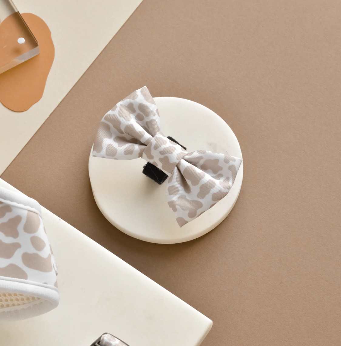 Nude Cow Bow Tie