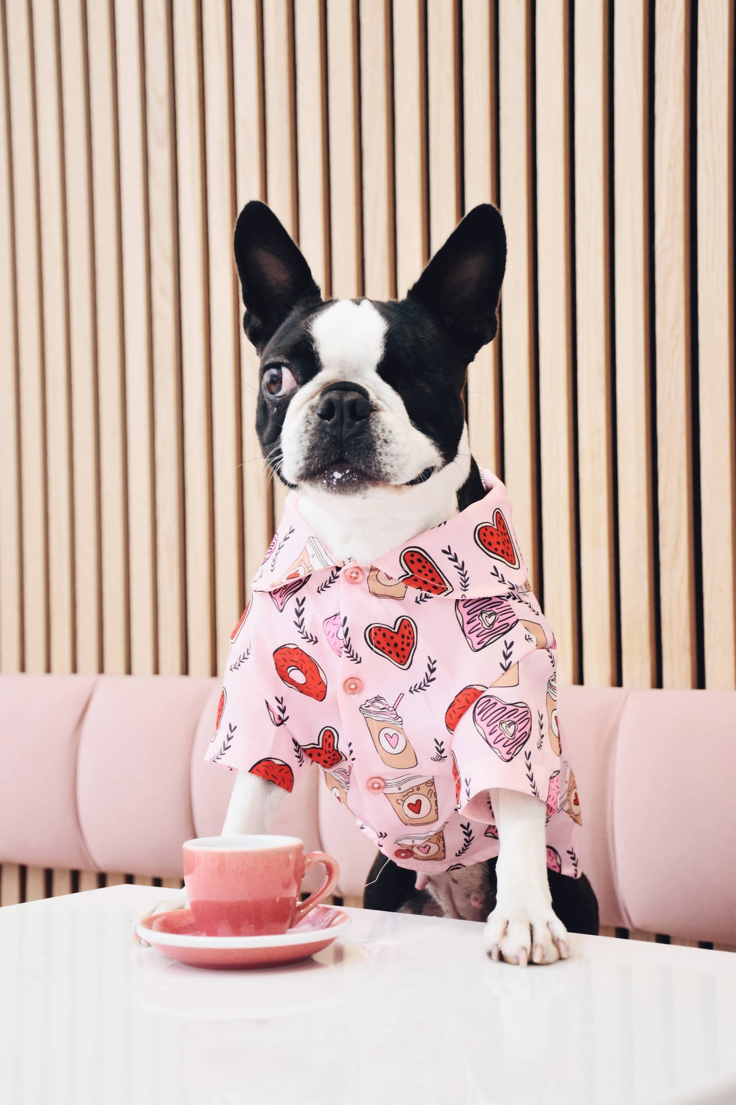 Doughnut and coffee Dog Shirt