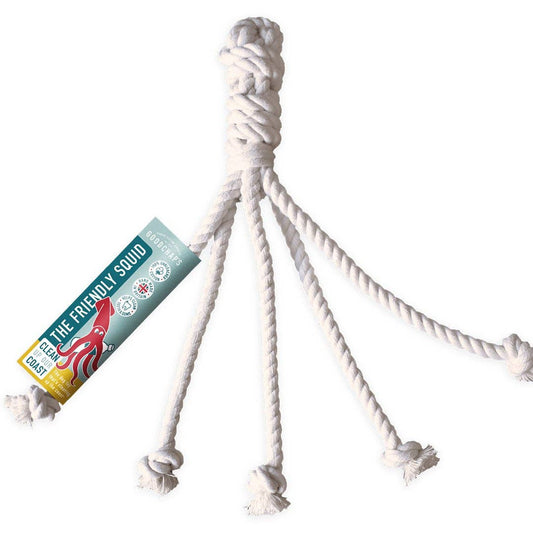 Plastic Free Dog Toy - The Friendly Squid