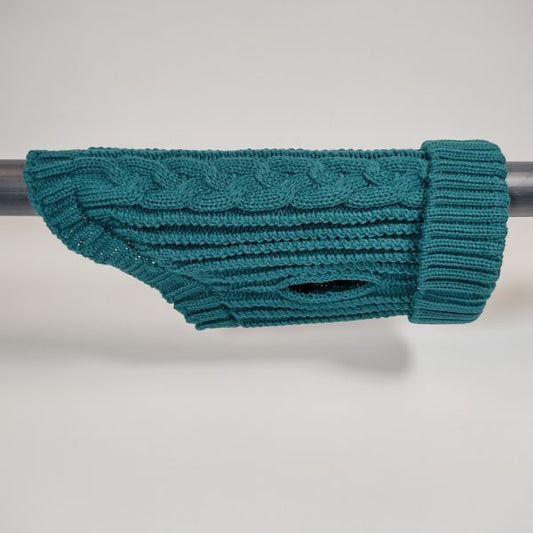 Cable Knitted Green Jumper